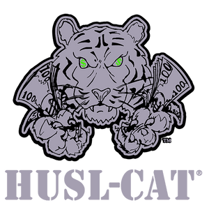 HUSL-CAT tiger and wordmark logo,